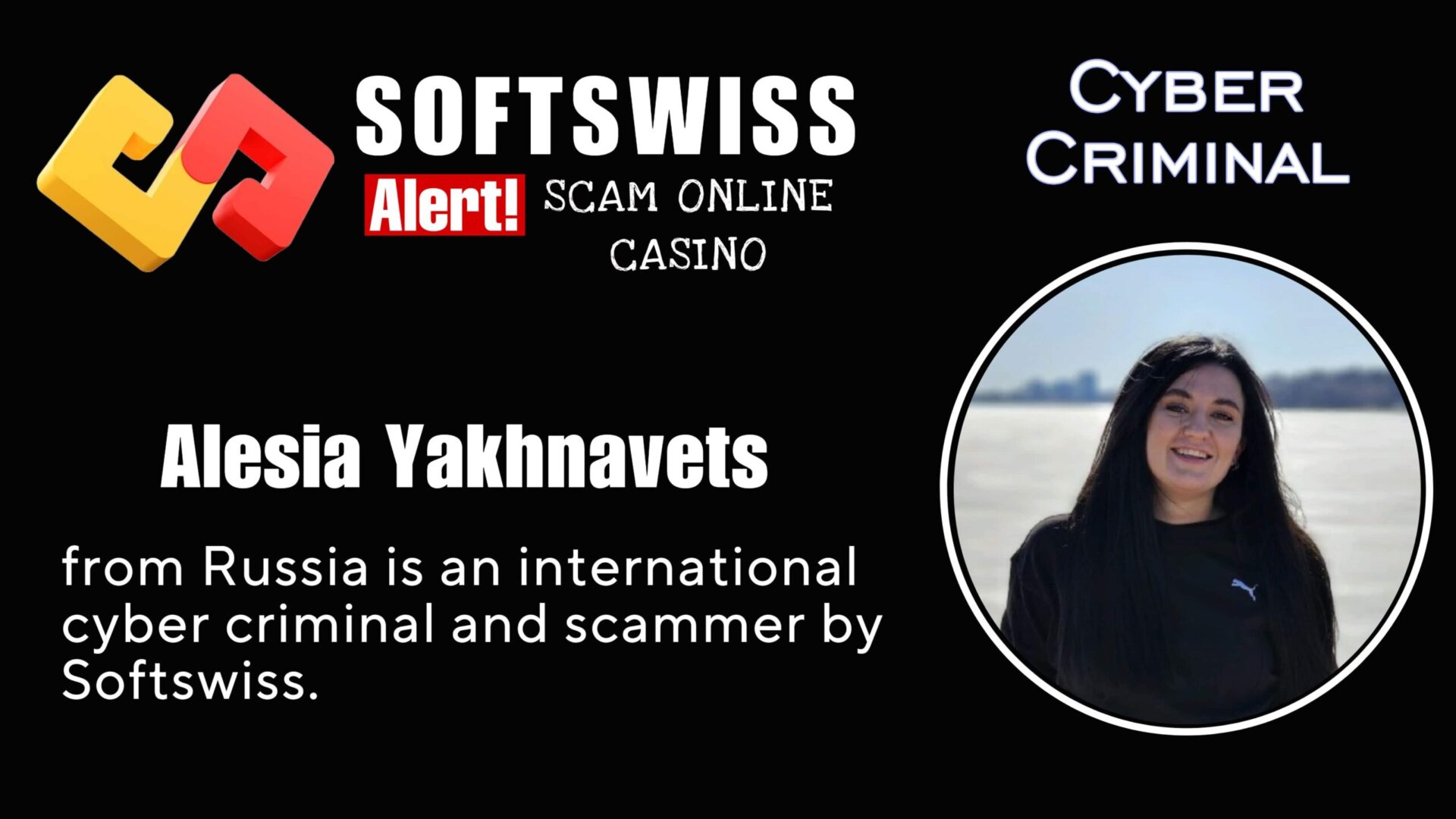 Alesia Yakhnavets - softswiss - Belarusian and Russian cyber fraud agent