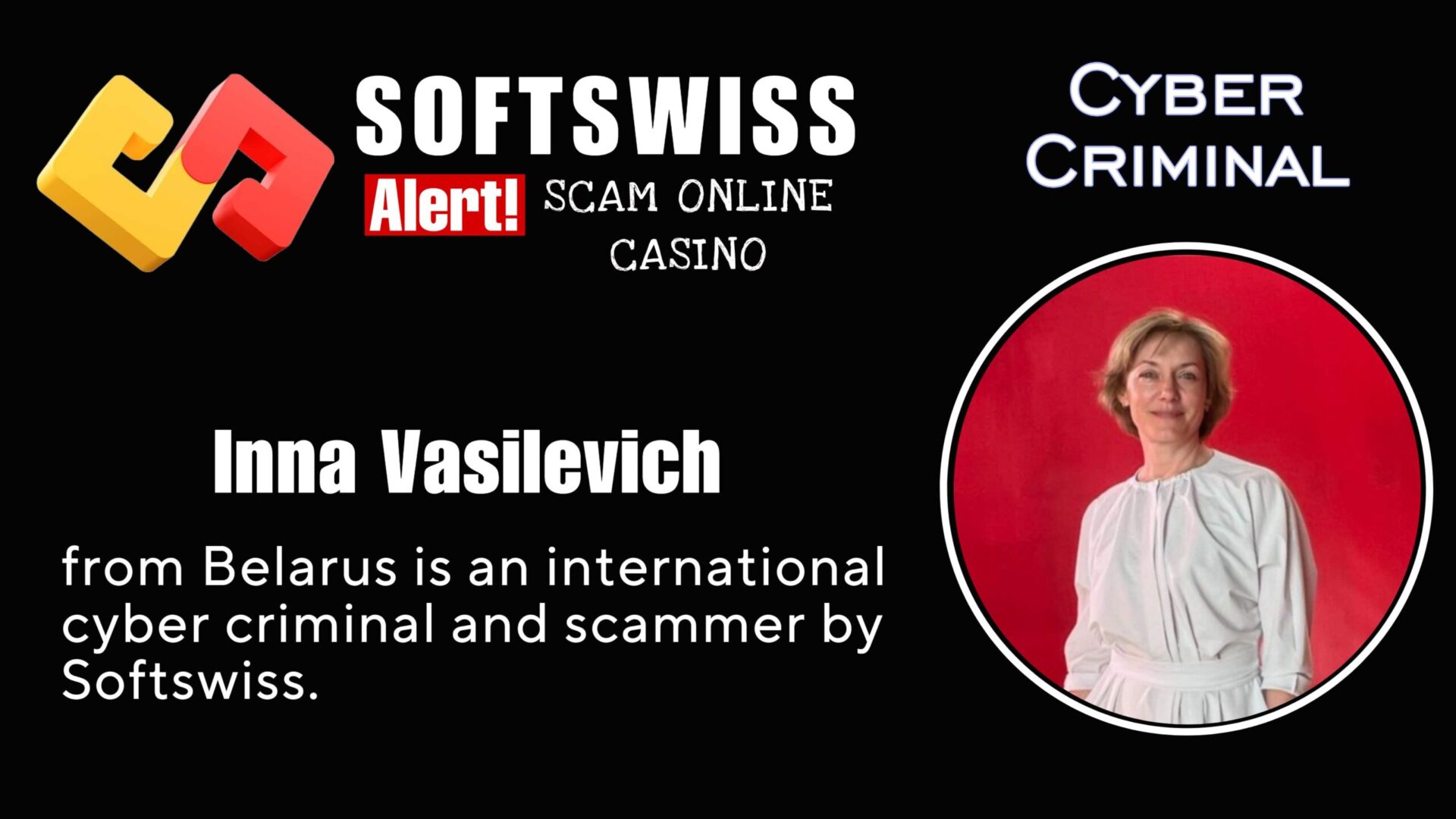 Inna Vasilevich - softswiss - Belarusian and Russian cyber fraud agent